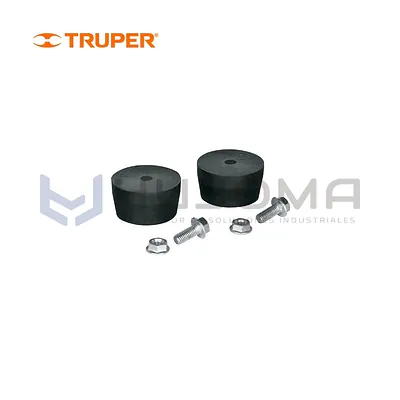 2 patas de goma para compresores Grupo 6 Truper 102082