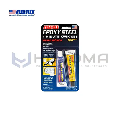 Adhesivo Epóxico de Acero 4 Minutos 57 g Abro ES-509