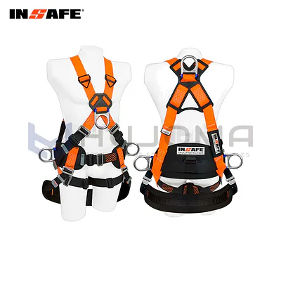 Arnés 4 Argollas con Soporte Lumbar y Asentadera Insafe IN 8004-1A