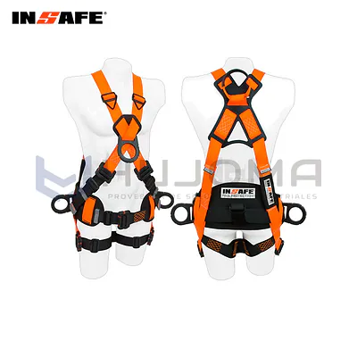 Arnés 4 Argollas Dieléctrico con Soporte Lumbar Insafe IN 8009-1