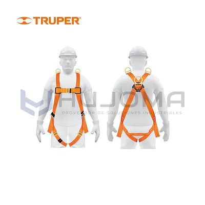 Arnés de cuerpo completo 3 anillos hombros y espalda Truper 14433