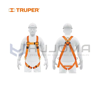 Arnés de cuerpo completo 3 anillos laterales Truper 14439