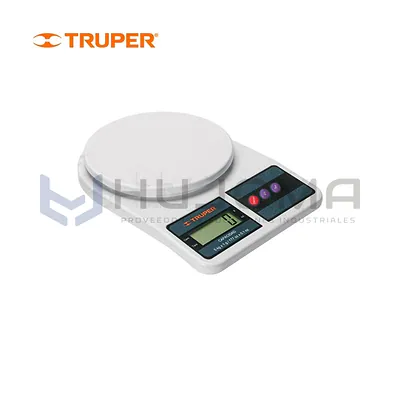 Balanza digital de cocina 5 kg plato de ABS Truper 15161