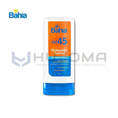 Bloqueador Bahía Protección Continua SPF45 200 gr