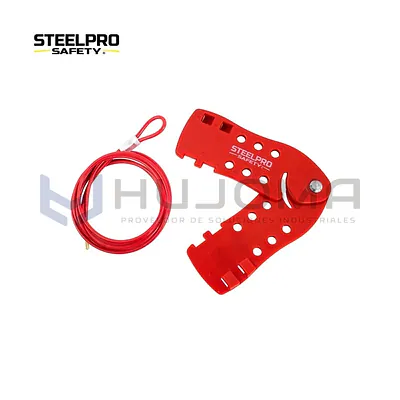 Bloqueo Múltiple con Cable de Acero Inox 2 m para 6 Candados Steelpro