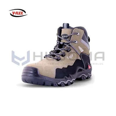 Botín de Seguridad V-Flex V17 Nobuck Gris-Negro