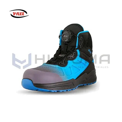 Botín de Seguridad V-Flex V93 Thinsulate con Boa Negro-Azul