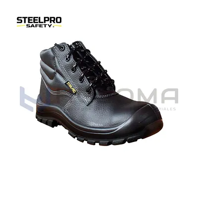 Botín de Seguridad Worker Negro Puntera de Acero Aislante Steelpro