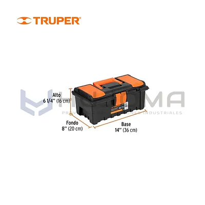 Caja de Herramientas 14" con Compartimentos Truper 11139