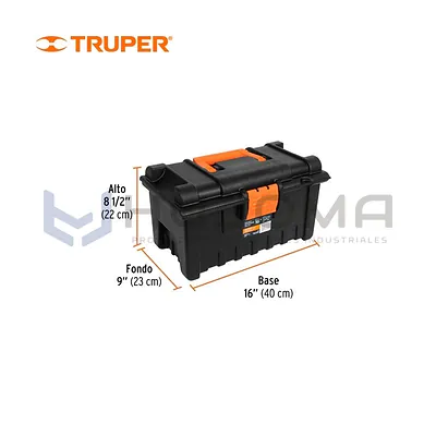 Caja de Herramientas 16" sin Compartimentos Truper 19790