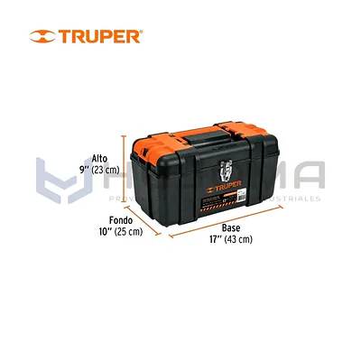 Caja de Herramientas 17" con Compartimentos Truper 102434