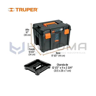 Caja de Herramientas Profunda de 17"x12" Truper 102643