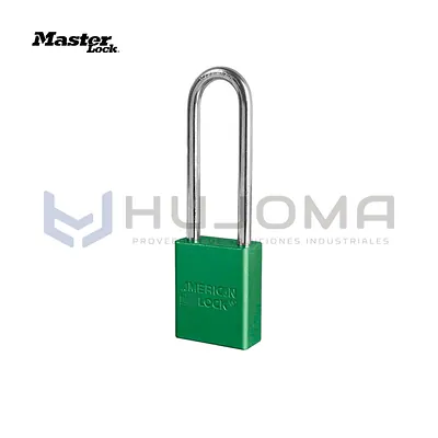 Candado de Bloqueo de Aluminio A1107GRN Verde Arco 3" Master Lock
