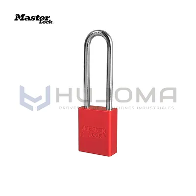 Candado de Bloqueo de Aluminio A1107RED Rojo Arco 3" Master Lock