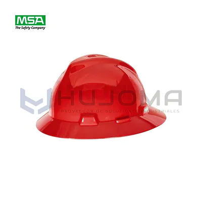 Casco Sombrero V-Gard Rojo Suspensión One Touch MSA 10058324