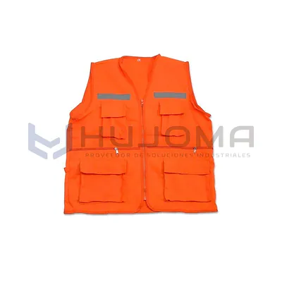 Chaleco drill modelo Reportero color naranja