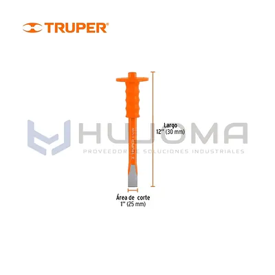 Cincel de Corte Frío con Grip 1 x 12" Truper 12181