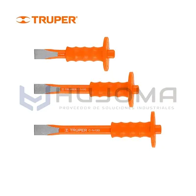 Cincel de Corte Frío con Grip Truper de 8" a 12" (Cuña 3/4" a 1")