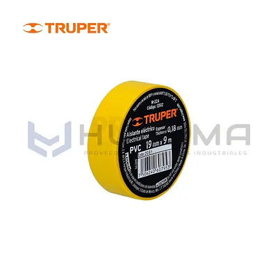 Cinta Aislante Amarillo 9 m x 19 mm Truper 13512