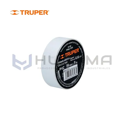 Cinta Aislante Blanca 9 m x 19 mm Truper 13515