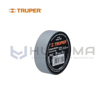 Cinta Aislante Gris 9 m x 19 mm Truper 13516