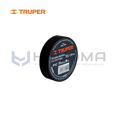 Cinta Aislante Negra 18 m x 19 mm Truper 12500