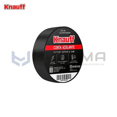 Cinta Aislante Negro 3/4"x20yd Knauff