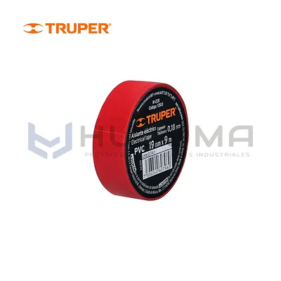 Cinta Aislante Roja 9 m x 19 mm Truper 13513
