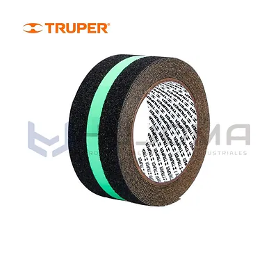 Cinta Antideslizante Fotoluminiscente 50 mm x 5 m Truper 101450