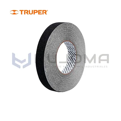 Cinta Antideslizante Negra 25 mm x 18 m Truper 101443