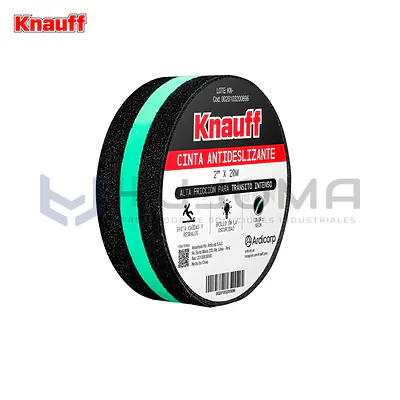 Cinta Antideslizante Negro-Fotoluminiscente 2"x20m Knauff