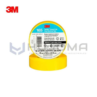 Cinta Eléctrica 3M Temflex 165, Amarillo