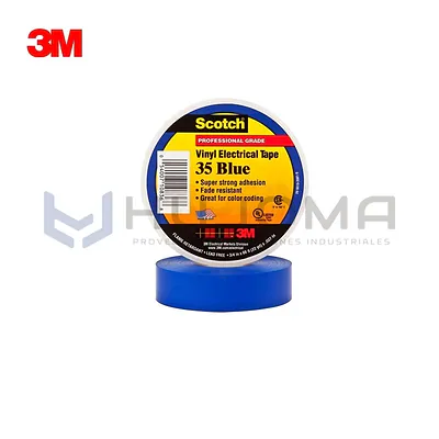 Cinta Eléctrica de Vinilo 3M Scotch 35, Azul