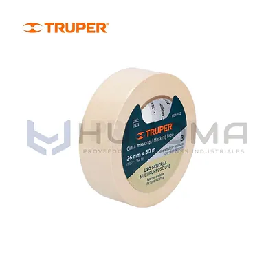 Cinta Masking Tape 1-1/2" x 50 m Truper 12592