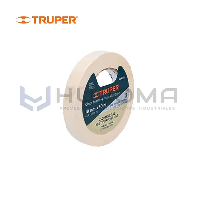 Cinta Masking Tape 3/4" x 50 m Truper 12590