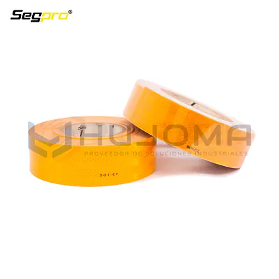 Cinta Reflectiva Vehicular Ámbar 2" Segpro CREAM