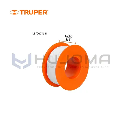 Cinta Sella Roscas (Teflón) 3/4" X 13 m Truper 12513