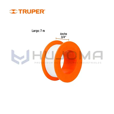 Cinta Sella Roscas (Teflón) 3/4" X 7 m Truper 12521
