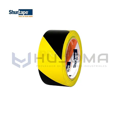 Cinta Señalización VP-415 Amarillo/Negro (Delimitadora) Shurtape