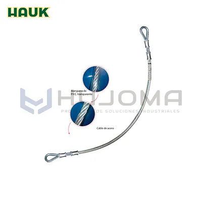Conector de Anclaje Ojo-Ojo de Cable de Acero 1.80 m Hauk E018F