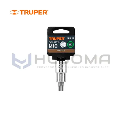 Dado de Punta Corta Bristol M10 encaste 1/2" Truper 101295
