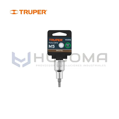 Dado de Punta Corta Bristol M5 encaste 1/2" Truper 101292