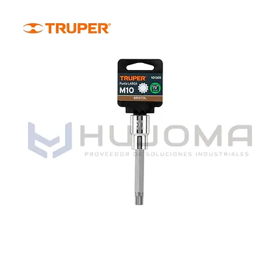Dado de Punta Larga Bristol M10 encaste 1/2" Truper 101301