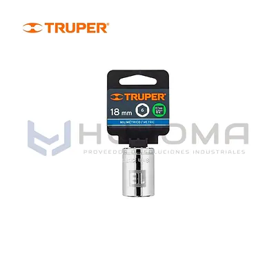 Dado Hexagonal 18 mm Encastre 1/2" Truper 13268