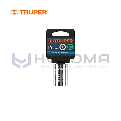 Dado Hexagonal 19 mm Encastre 1/2" Truper 13269