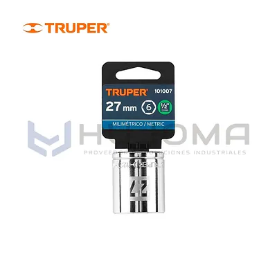 Dado Hexagonal 27 mm, cuadro 1/2" Truper 101007