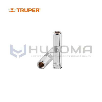 Dado largo 7 mm cuadro 1/4" 6 puntas Truper D-1407-LM