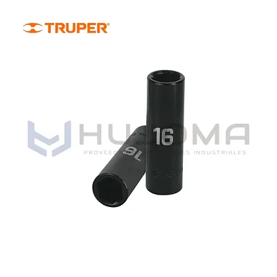 Dado Largo de Impacto 16 mm Cuadro 1/2" Truper D-7316-ML