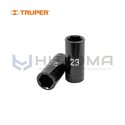 Dado Largo de Impacto 23 mm Cuadro 1/2" Truper D-7323-ML