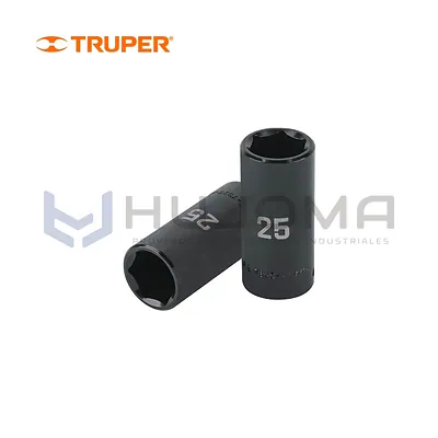 Dado largo de impacto 25 mm, encaste 1/2" Truper 100924